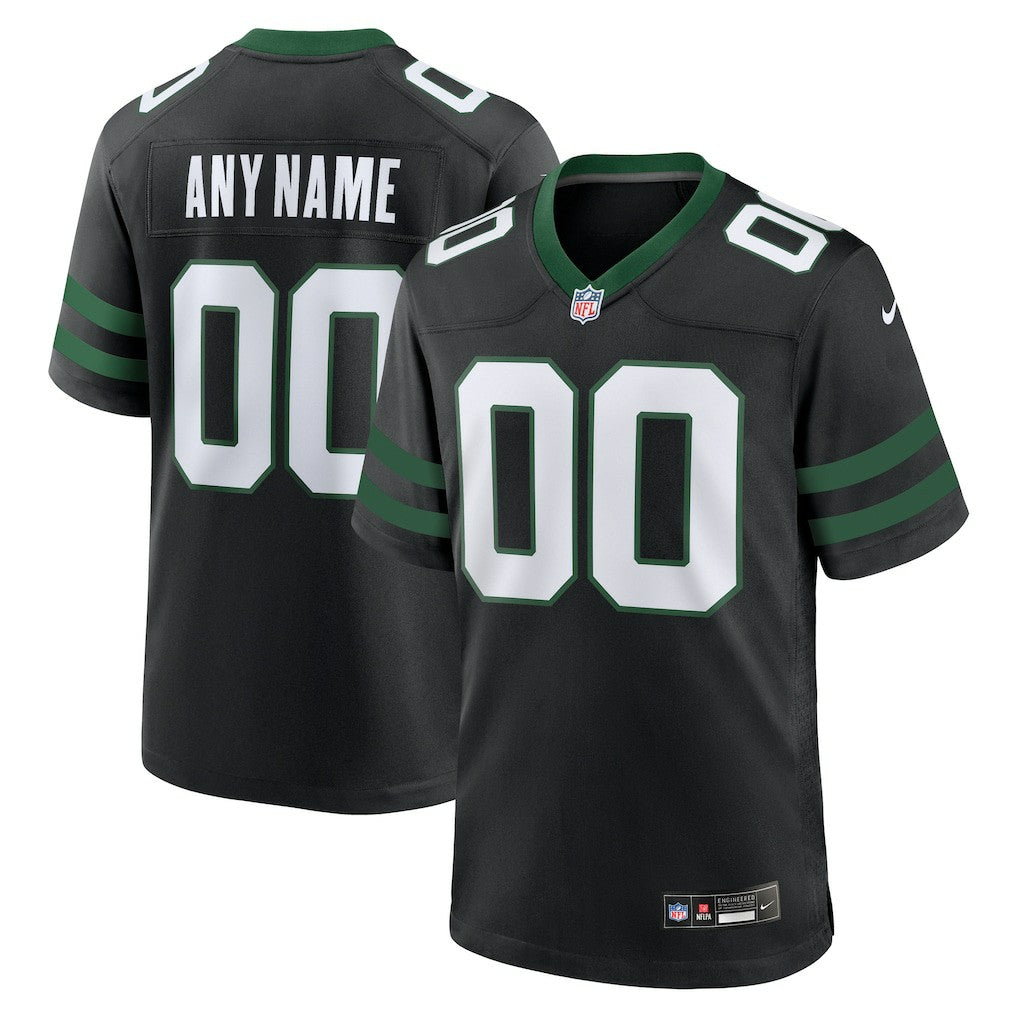 New York Jets Alternate Custom Game Jersey - Legacy Black Jerseys