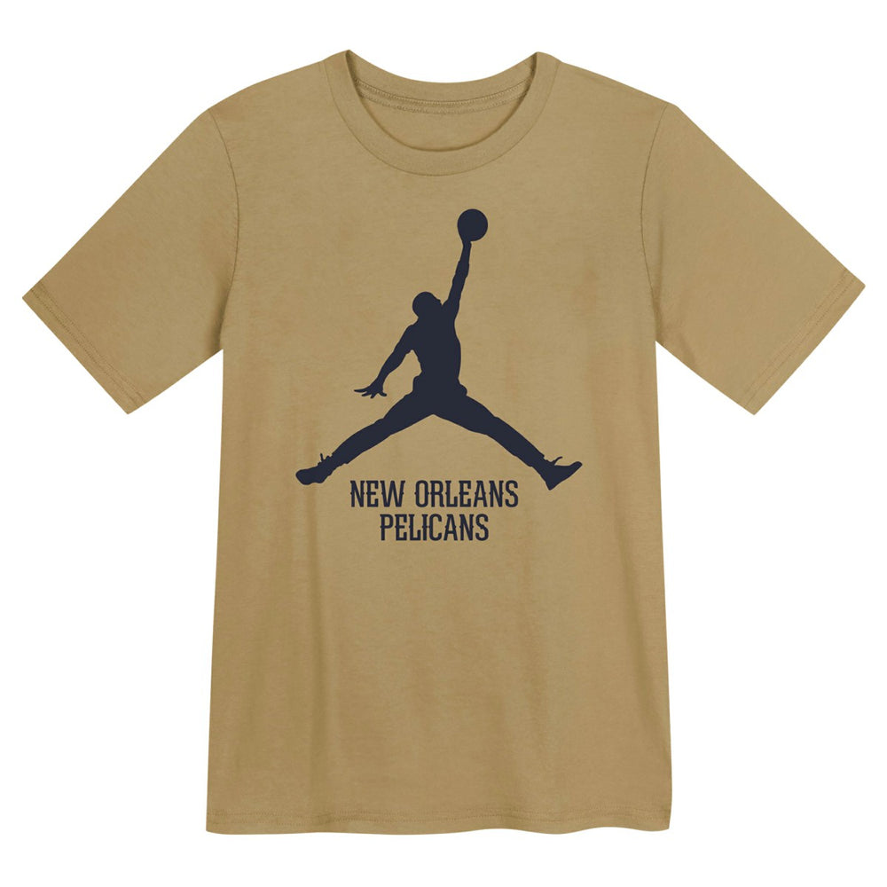 New Orleans Pelicans Jordan Brand Preschool Essential Jumpman T-Shirt Gold