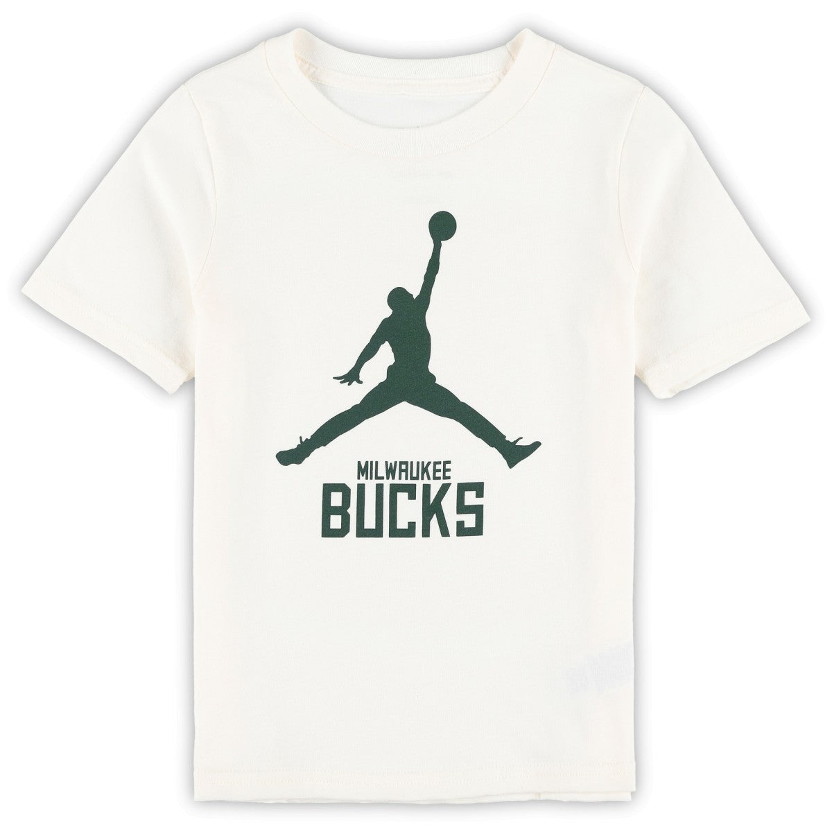Milwaukee Bucks Jordan Brand Preschool Essential Jumpman T-Shirt Cream outlet