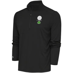 Boston Bruins Antigua Shamrock Tribute Quarter-Zip Pullover Top - Charcoal | US 201296854