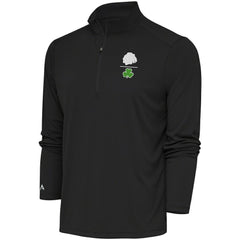Chicago Blackhawks Antigua Shamrock Tribute Quarter-Zip Pullover Top - Charcoal | US 201296856