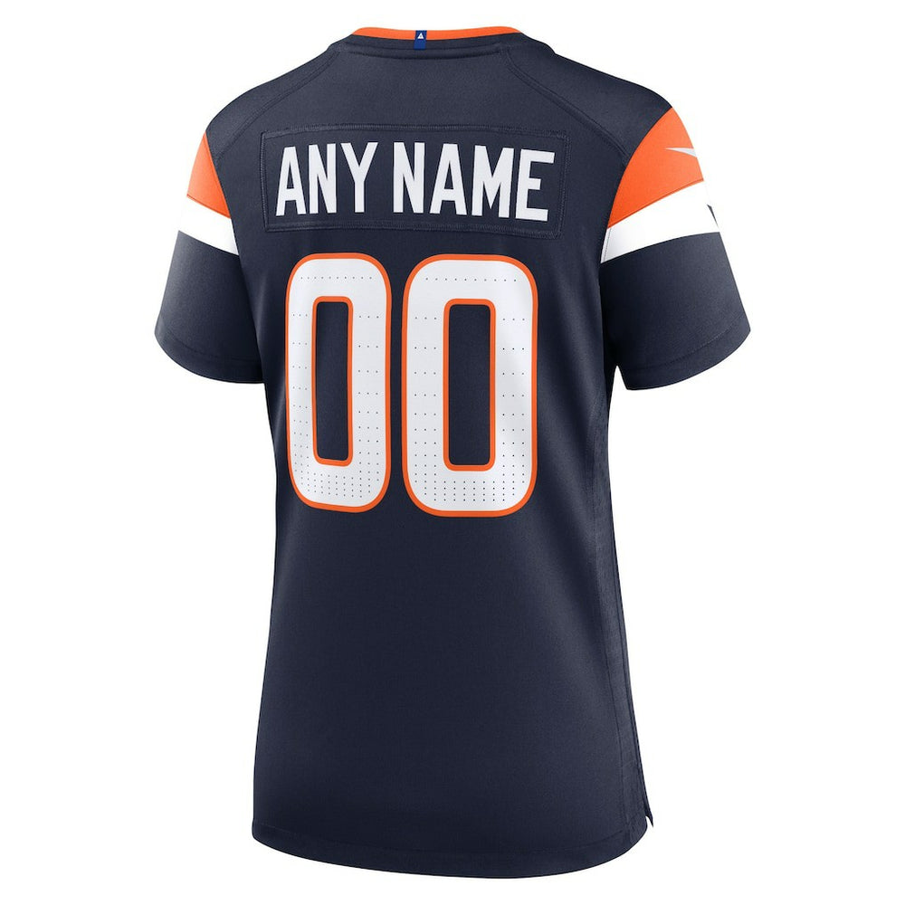 Denver Broncos Women's Alternate Mile High Collection Custom Game Jersey - Navy Jerseys