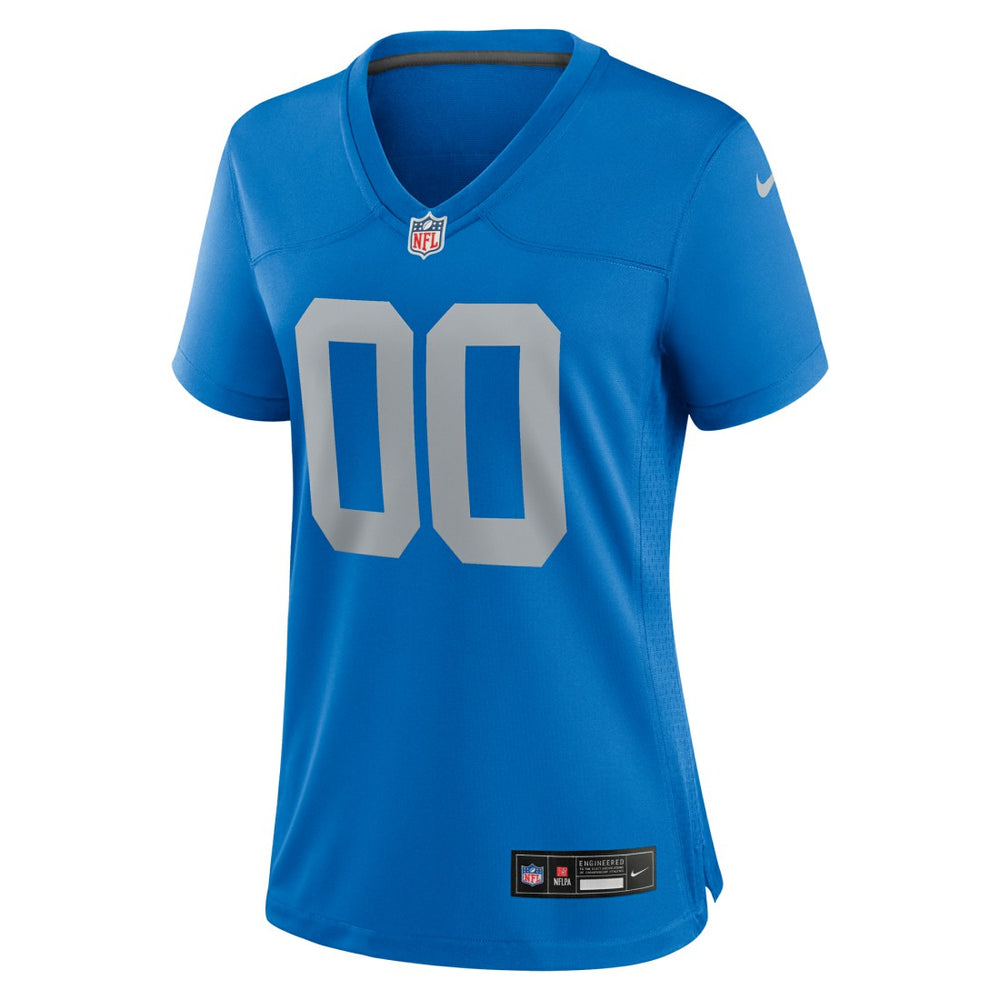 Detroit Lions Women's Alternate Custom Game Jersey - Blue Jerseys