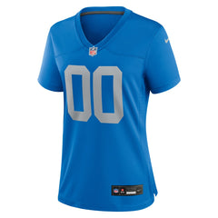 Detroit Lions Women's Alternate Custom Game Jersey - Blue Jerseys