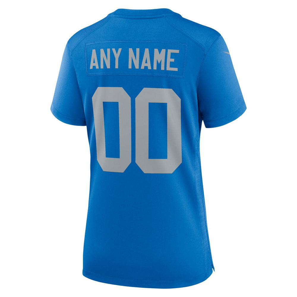 Detroit Lions Women's Alternate Custom Game Jersey - Blue Jerseys