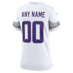 Minnesota Vikings Women's Alternate Custom Game Jersey - White Jerseys