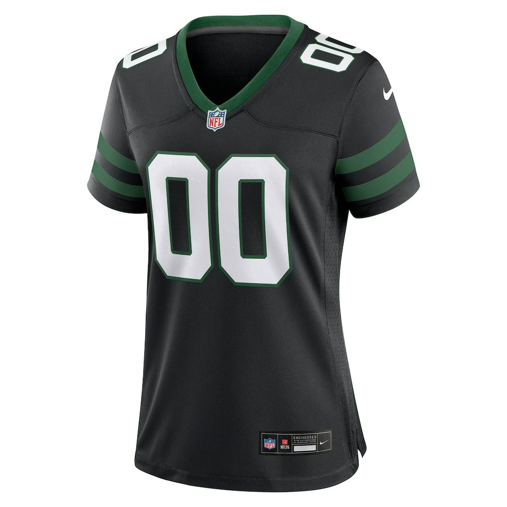 New York Jets Women's Alternate Custom Game Jersey - Legacy Black Jerseys