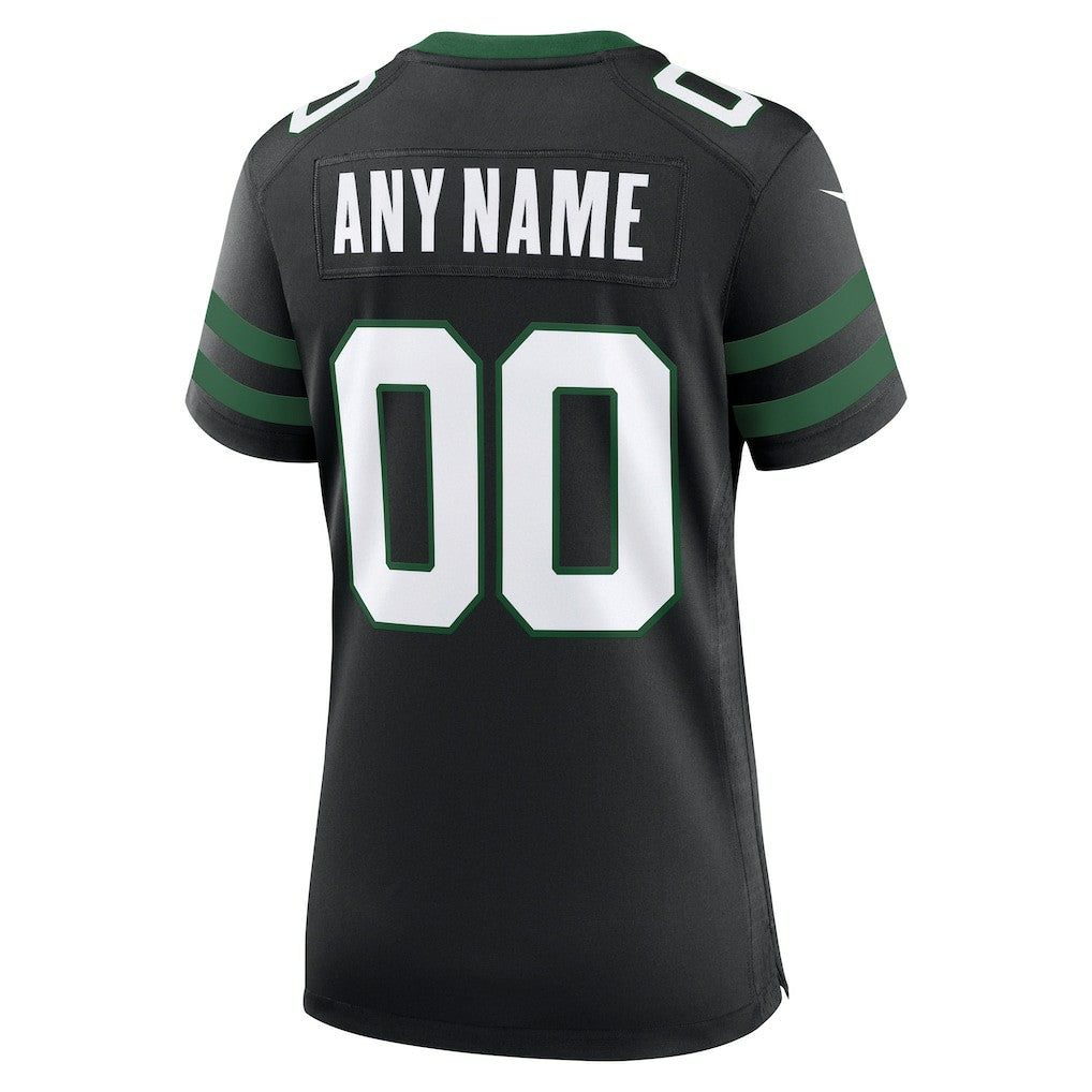 New York Jets Women's Alternate Custom Game Jersey - Legacy Black Jerseys