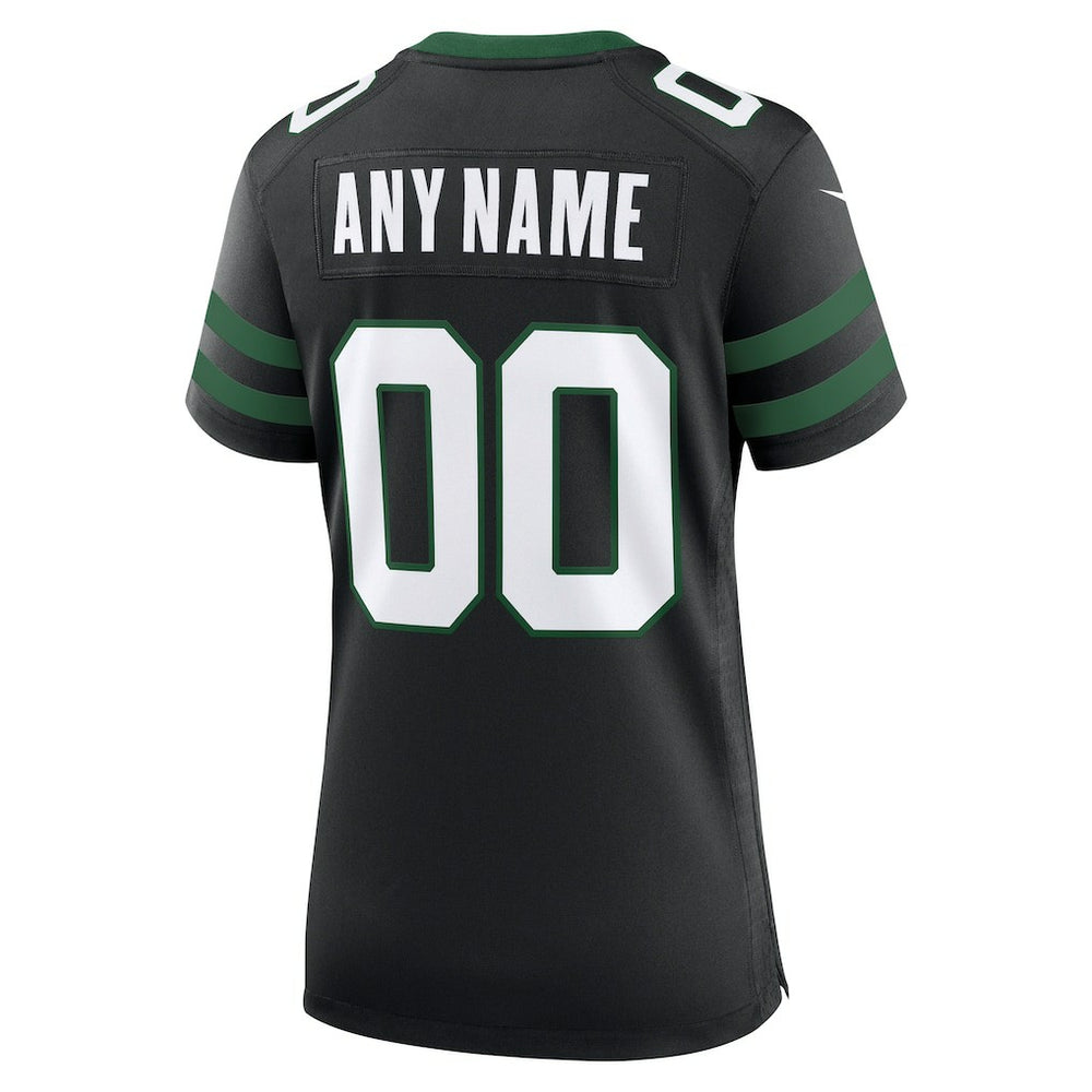 New York Jets Women's Alternate Custom Game Jersey - Legacy Black Jerseys