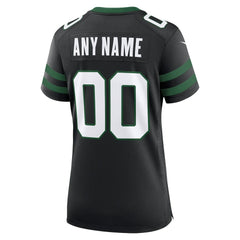 New York Jets Women's Alternate Custom Game Jersey - Legacy Black Jerseys