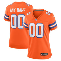 Denver Broncos Women's Mile High Collection 1977 Throwback Custom Game Jersey - Orange Jerseys