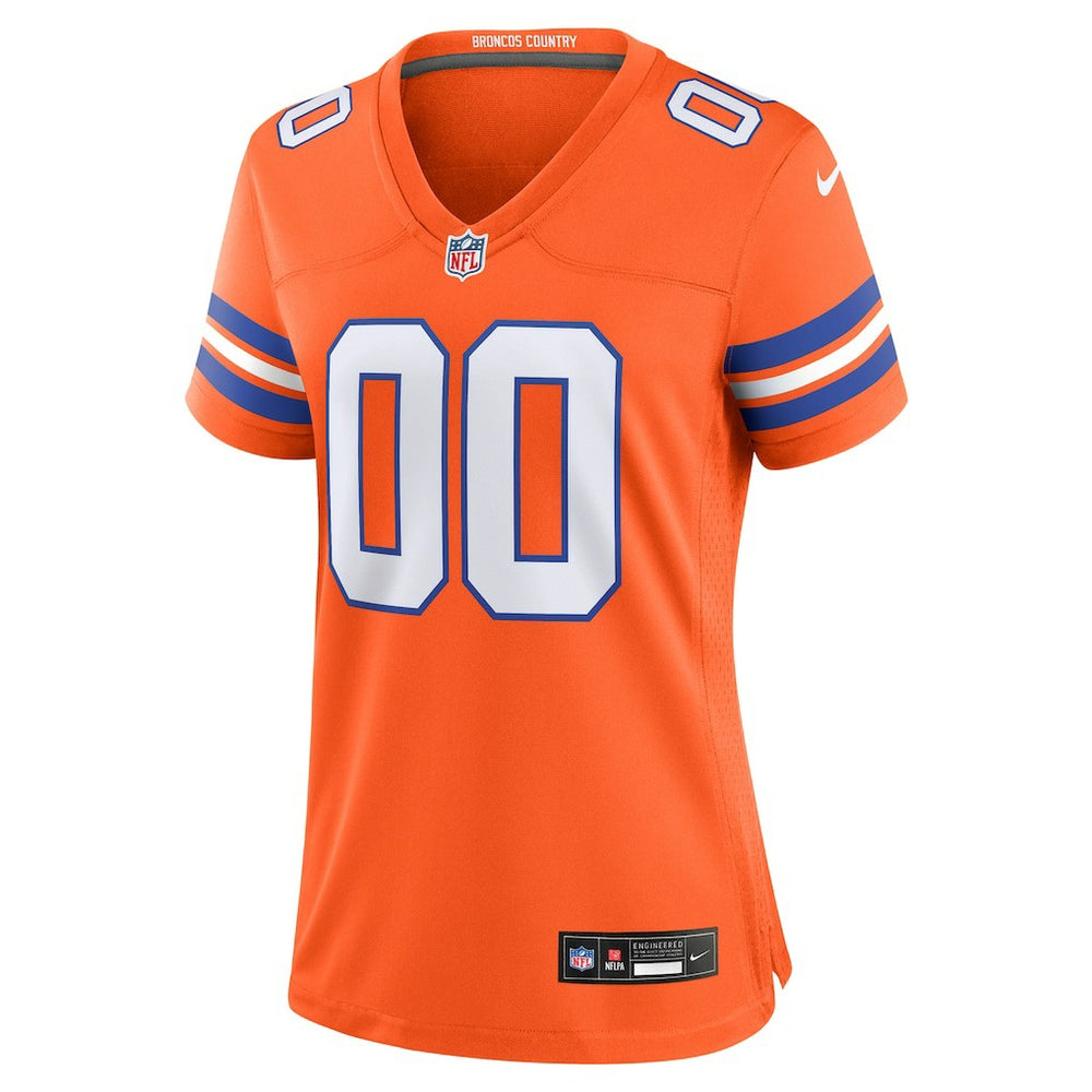 Denver Broncos Women's Mile High Collection 1977 Throwback Custom Game Jersey - Orange Jerseys