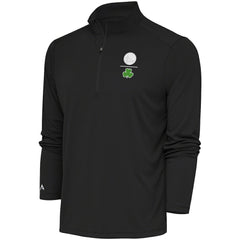 Golden State Warriors Antigua Shamrock Tribute Quarter-Zip Pullover Top Charcoal