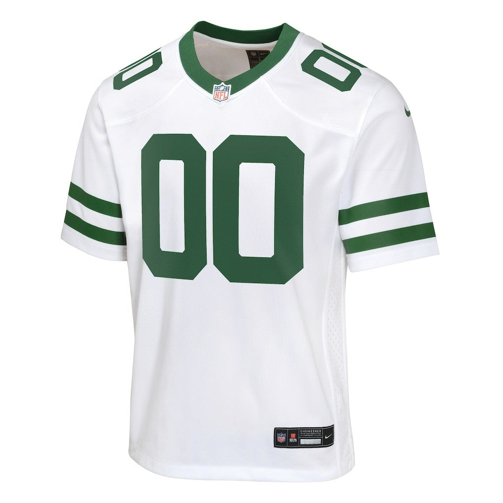 New York Jets Youth Custom Game Jersey - Legacy White Jerseys
