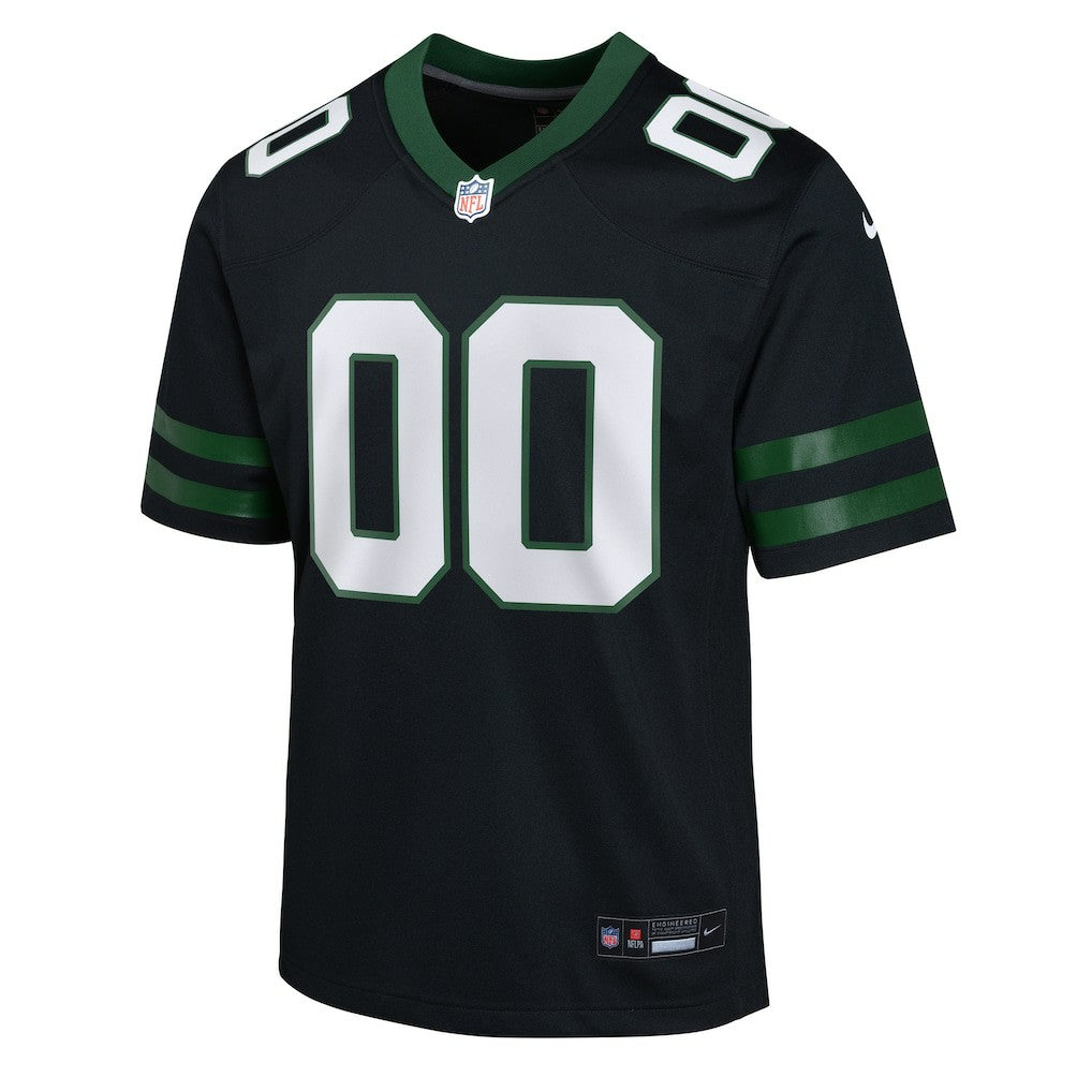 New York Jets Youth Alternate Custom Game Jersey - Black Jerseys