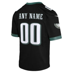 Philadelphia Eagles Youth Alternate Custom Game Jersey - Black Jerseys