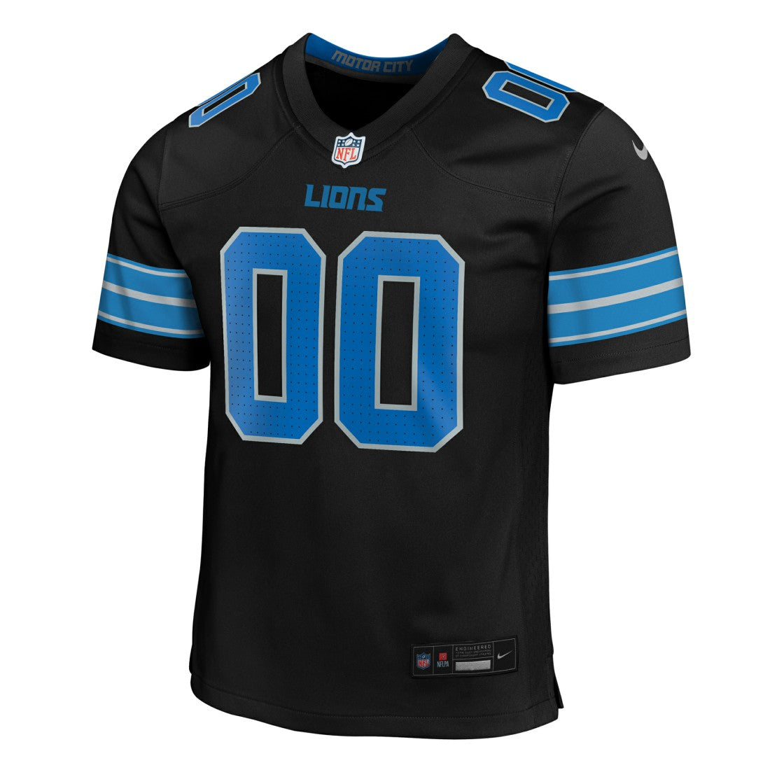 Detroit Lions Youth Alternate Custom Game Jersey - Black Jerseys