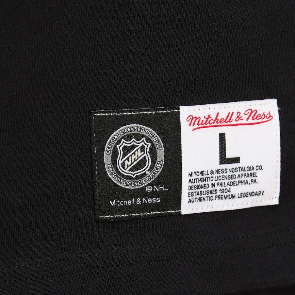 Mario Lemieux Pittsburgh Penguins Mitchell & Ness Premium Nickname Vintage Logo T-Shirt - Black | US 201297204