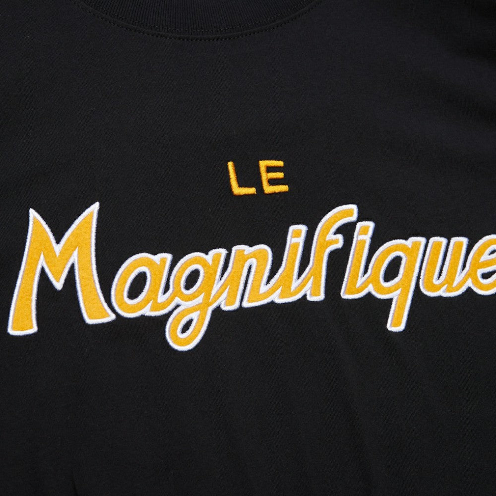 Mario Lemieux Pittsburgh Penguins Mitchell & Ness Premium Nickname Vintage Logo T-Shirt - Black | US 201297204