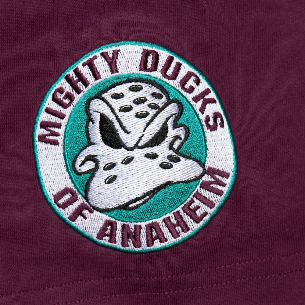 Teemu Selanne Anaheim Ducks Mitchell & Ness Premium Nickname Vintage Logo T-Shirt - Purple | US 201297205