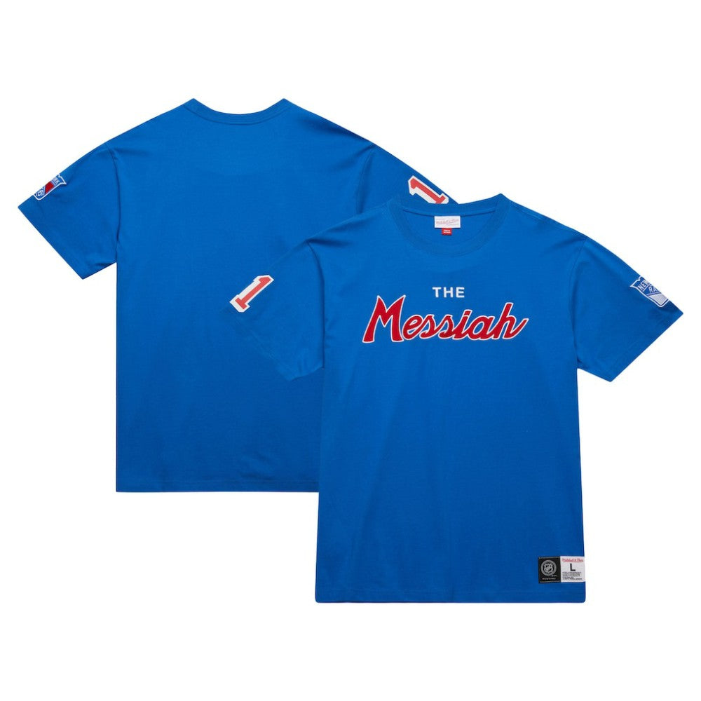 Mark Messier New York Rangers Mitchell & Ness Premium Nickname Vintage Logo T-Shirt - Blue | US 201297208