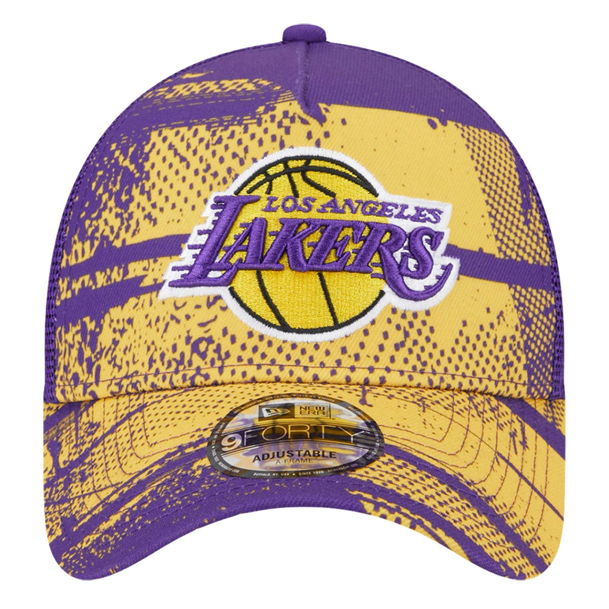 Los Angeles Lakers Tip Off A-Frame Trucker 9FORTY Adjustable Hat Purple/Gold - New Era
