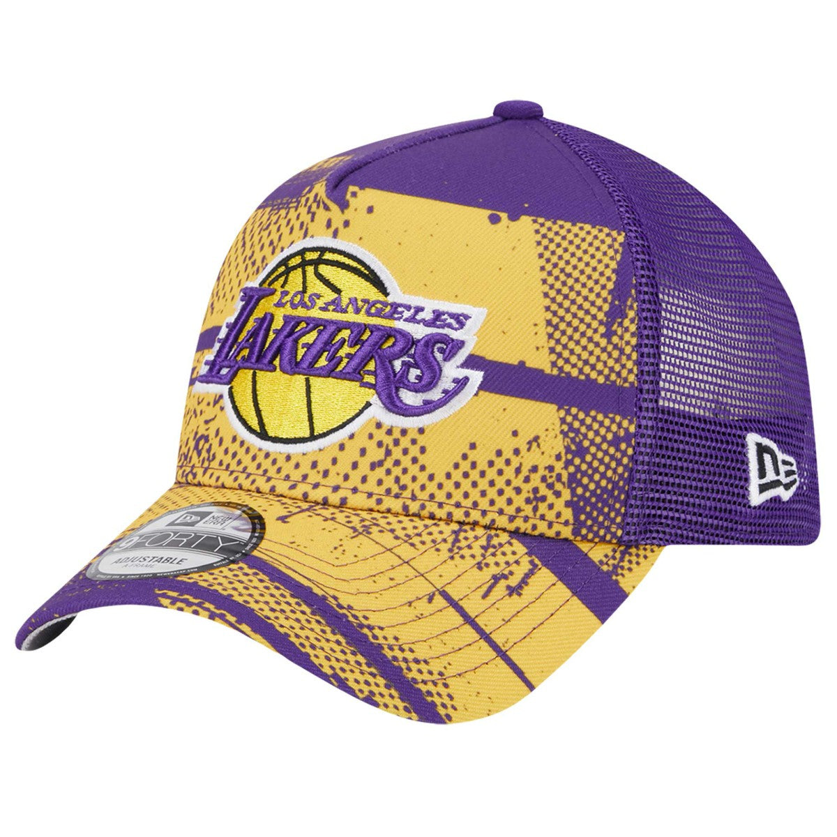 Los Angeles Lakers Tip Off A-Frame Trucker 9FORTY Adjustable Hat Purple/Gold - New Era