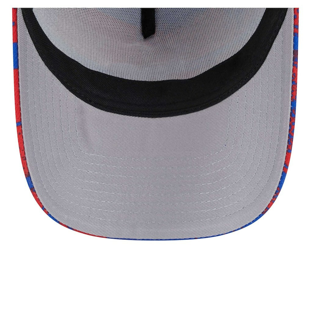 Philadelphia 76ers Tip Off A-Frame Trucker 9FORTY Adjustable Hat Royal/Red - New Era