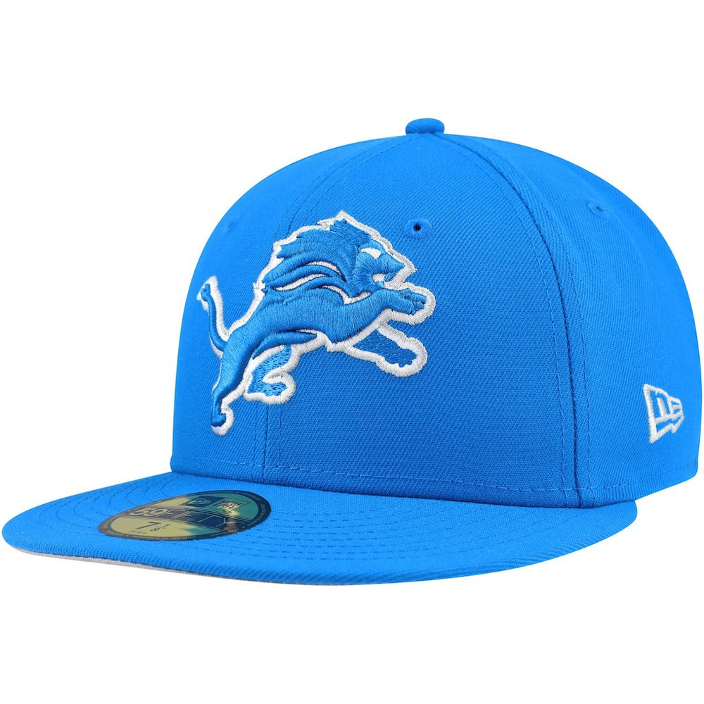 Detroit Lions New Era Team Basic 59FIFTY Fitted Hat - Blue Hats