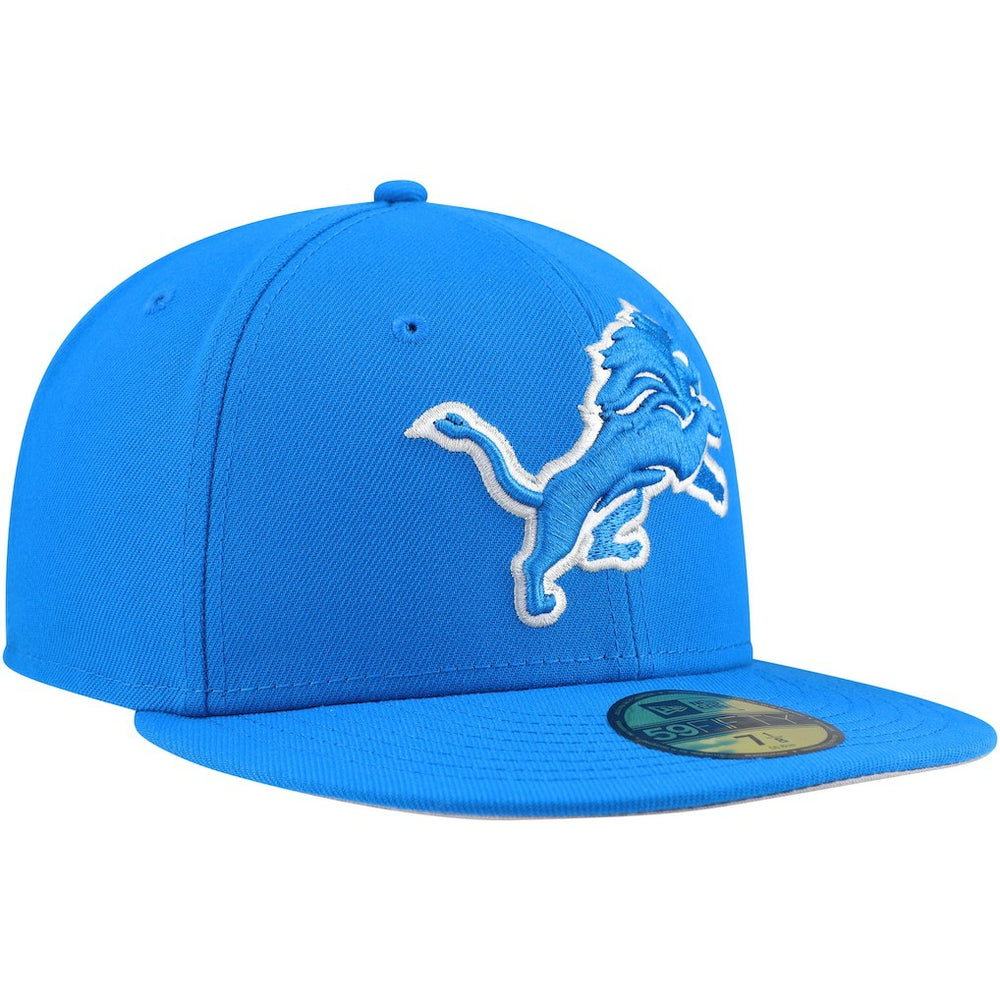 Detroit Lions New Era Team Basic 59FIFTY Fitted Hat - Blue Hats