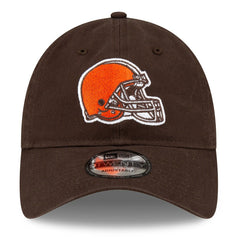 Cleveland Browns New Era Core Classic Primary 9TWENTY Adjustable Hat - Brown Hats