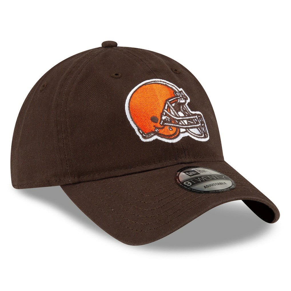 Cleveland Browns New Era Core Classic Primary 9TWENTY Adjustable Hat - Brown Hats