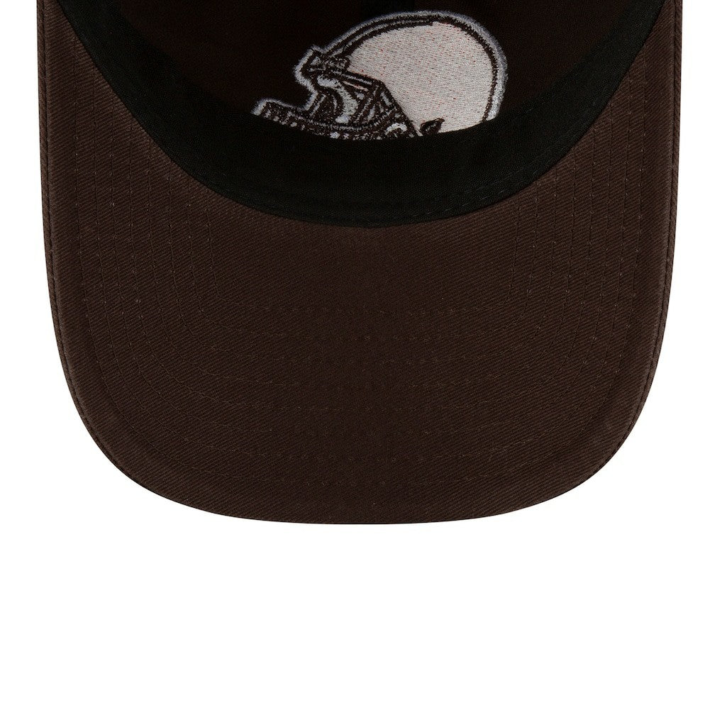Cleveland Browns New Era Core Classic Primary 9TWENTY Adjustable Hat - Brown Hats