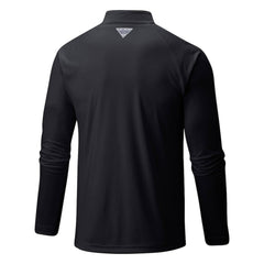 Athletics Columbia Terminal Tackle Omni-Shade Raglan Quarter-Zip Pullover Top - Black Pullover