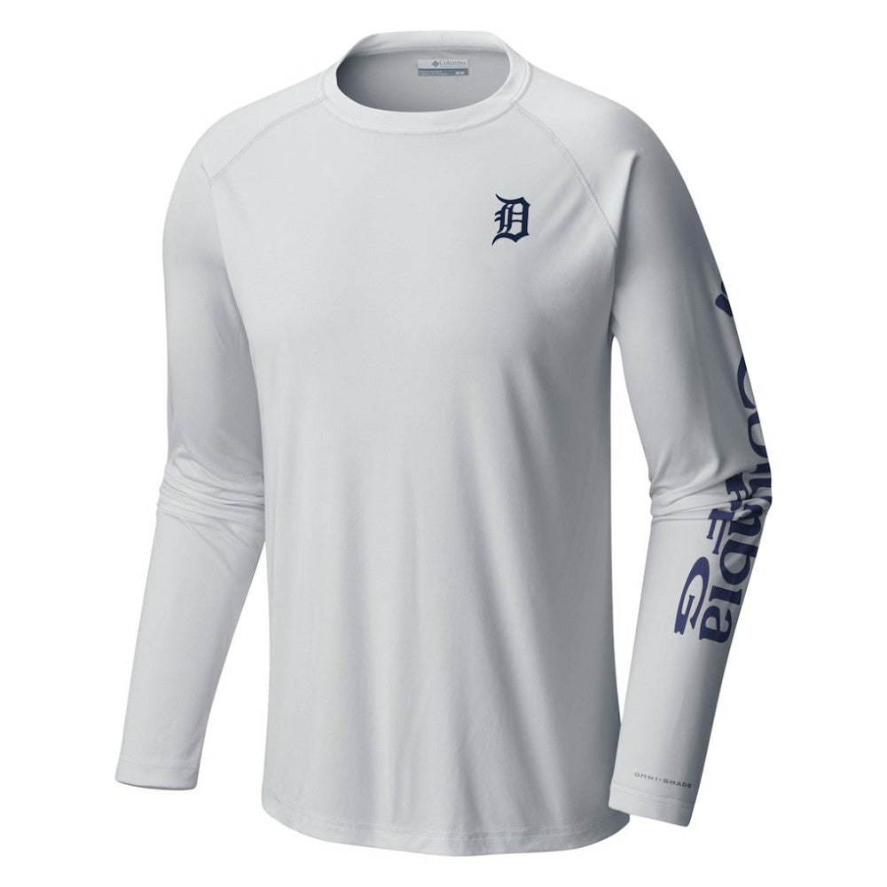 Detroit Tigers Columbia Terminal Tackle Long Sleeve T-Shirt - White T-shirts