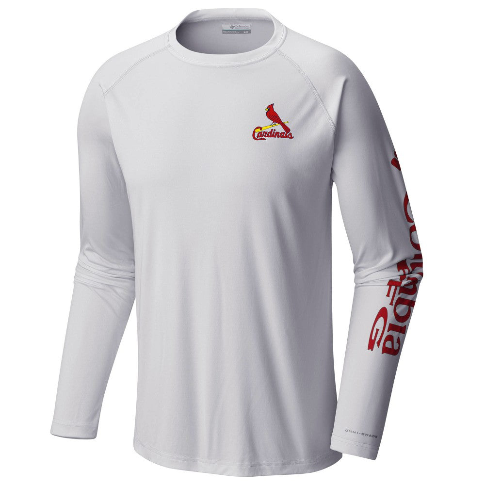St. Louis Cardinals Columbia Terminal Tackle Long Sleeve T-Shirt - White T-shirts