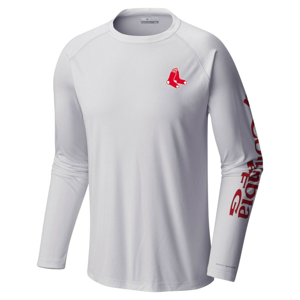 Boston Red Sox Columbia Terminal Tackle Long Sleeve T-Shirt - White T-shirts