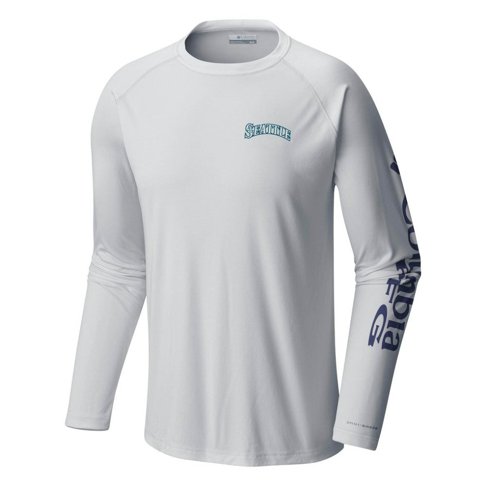 Seattle Mariners Columbia Terminal Tackle Long Sleeve T-Shirt - White T-shirts