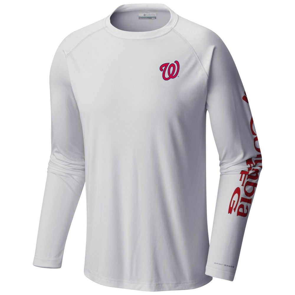 Washington Nationals Columbia Terminal Tackle Long Sleeve T-Shirt - White T-shirts