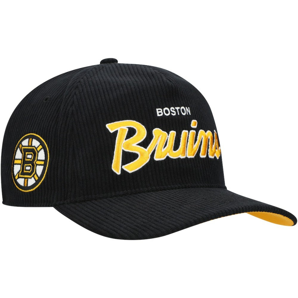Boston Bruins '47 Crosstown Corduroy Hitch Adjustable Hat - Black | US 201300390