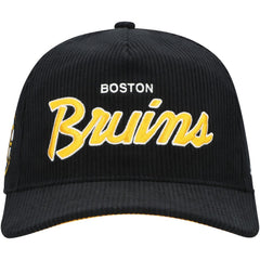 Boston Bruins '47 Crosstown Corduroy Hitch Adjustable Hat - Black | US 201300390