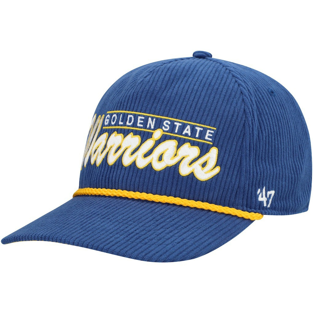 Golden State Warriors '47 Double Header Sidepatch Cord Hitch Adjustable Hat Royal - 47 brand