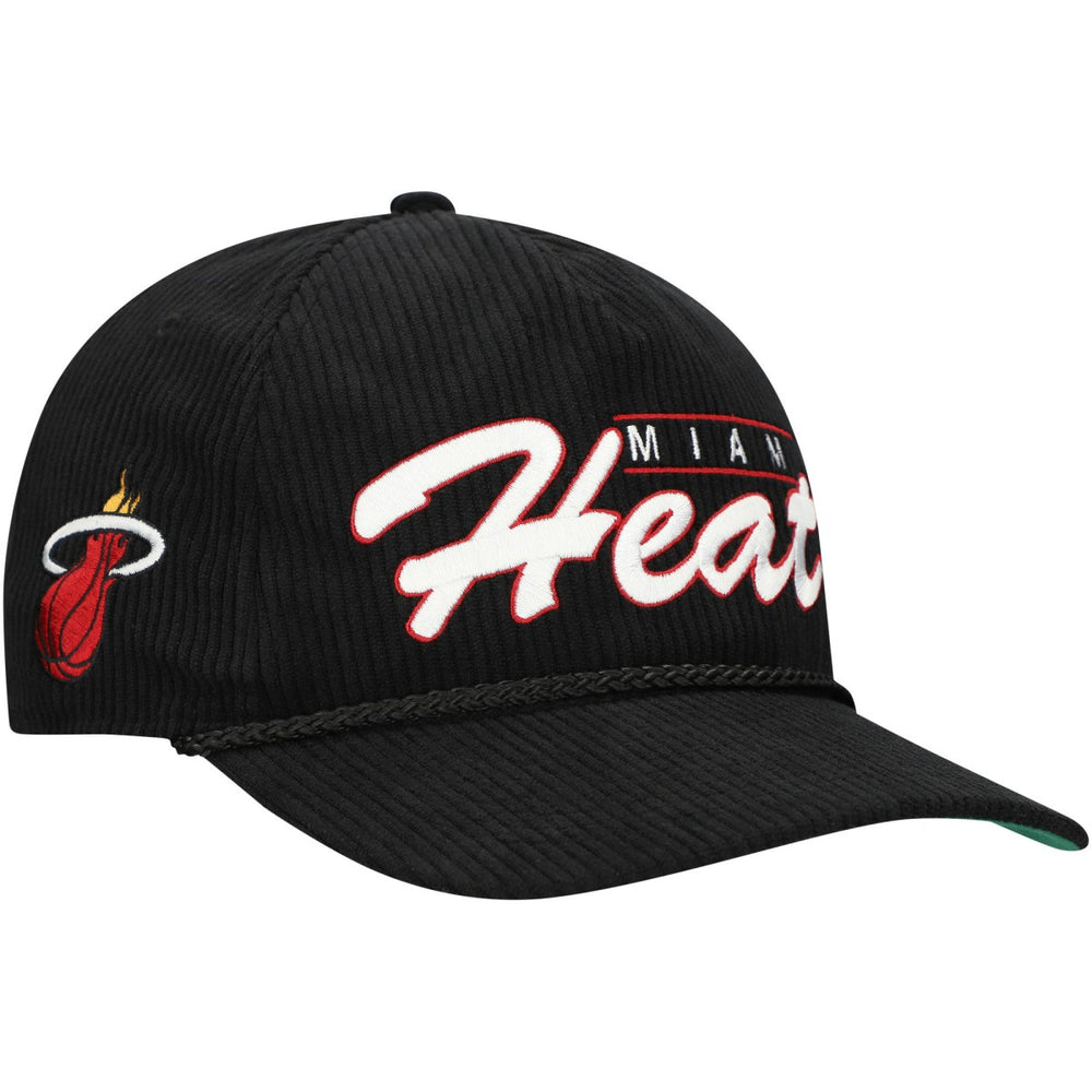Miami Heat '47 Double Header Sidepatch Cord Hitch Adjustable Hat Black - 47 brand