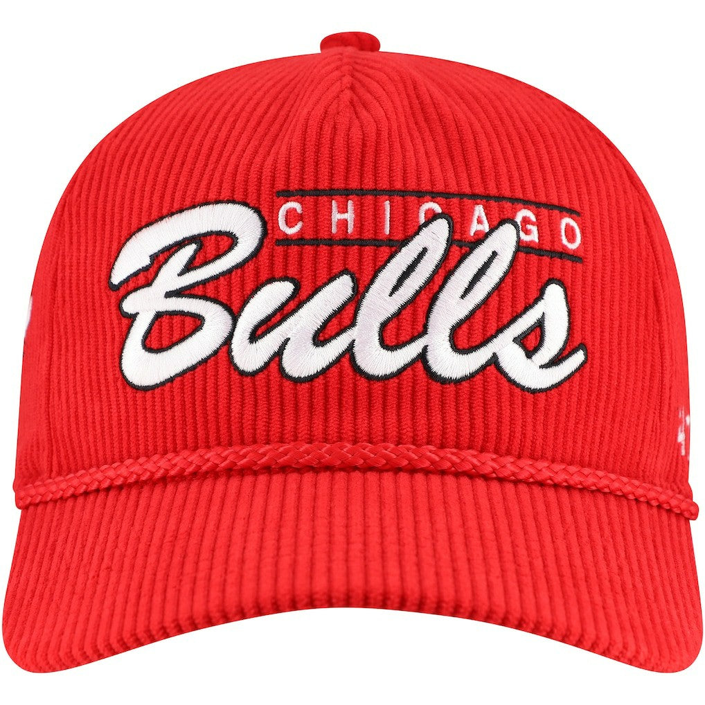 Chicago Bulls '47 Double Header Sidepatch Cord Hitch Adjustable Hat Red - 47 brand