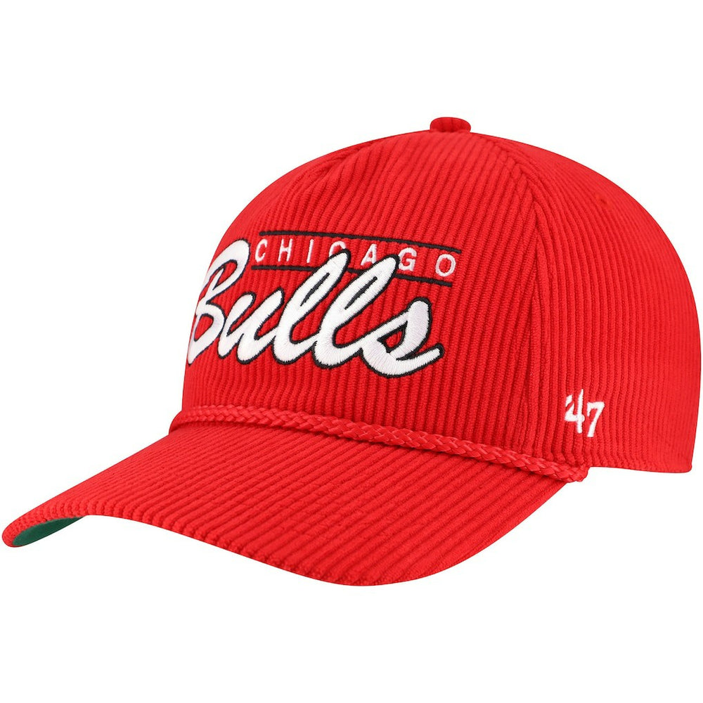 Chicago Bulls '47 Double Header Sidepatch Cord Hitch Adjustable Hat Red - 47 brand
