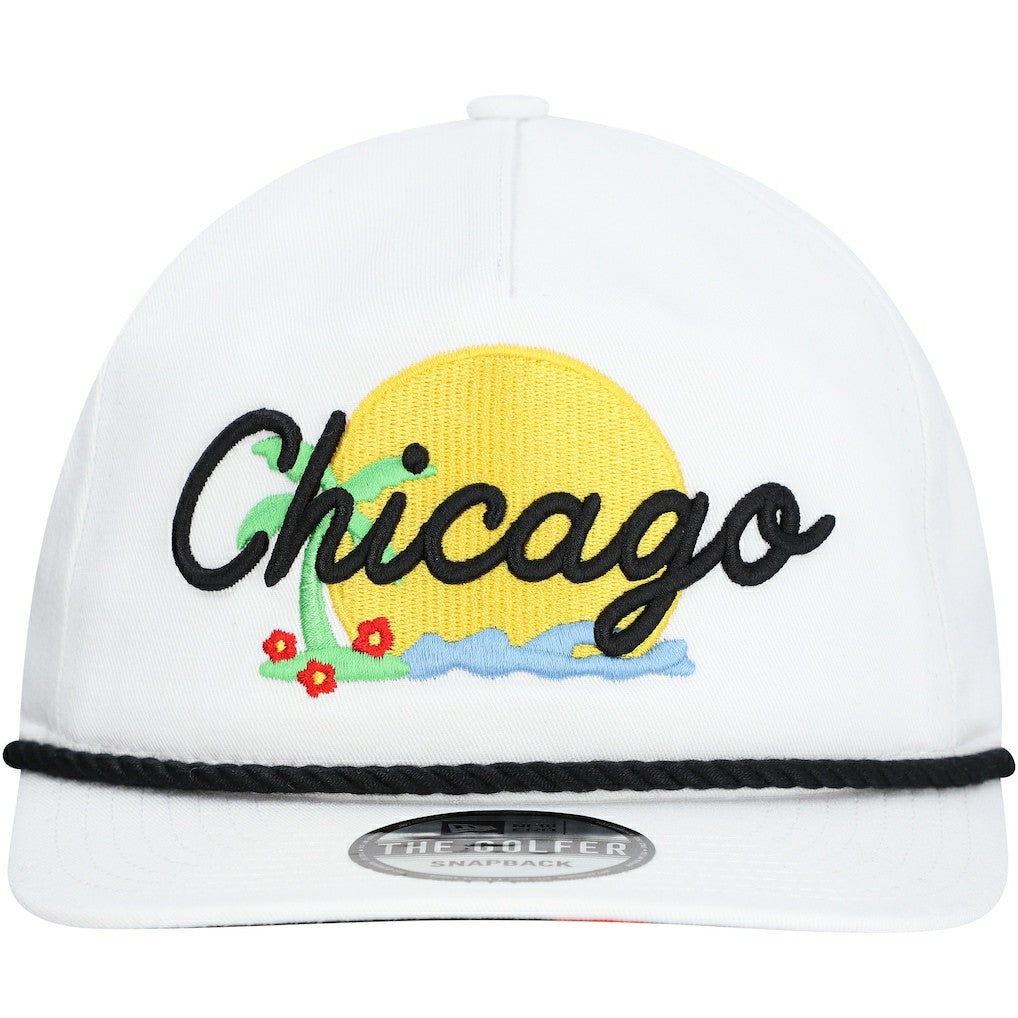 Chicago Bulls Island Oasis Golfer Snapback Hat White - New Era