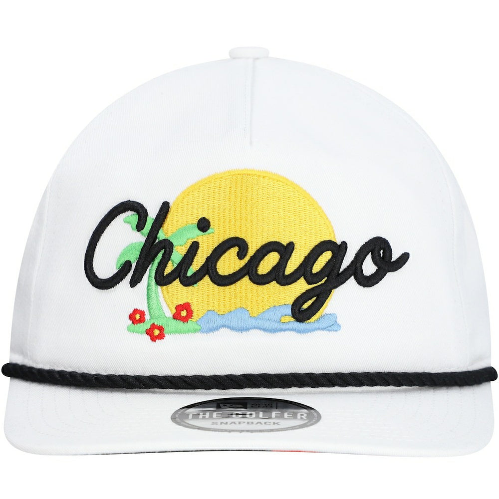 Chicago Bulls Island Oasis Golfer Snapback Hat White - New Era
