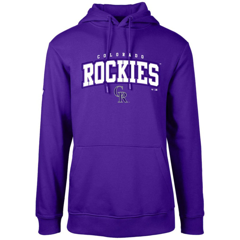 Colorado Rockies Levelwear Podium Team Arch Pullover Hoodie - Purple Hoodies