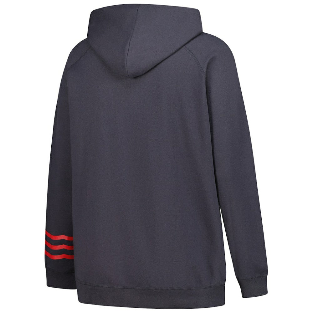 Washington Capitals Fanatics Women's Plus Size Lightweight Fleece Raglan Pullover Hoodie - Charcoal | US 201302749