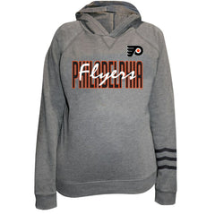 Philadelphia Flyers Fanatics Women's Plus Size Lightweight Fleece Raglan Pullover Hoodie - Heather Gray | US 201302751